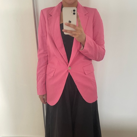 NWT Pink linen blazer XXS - Picture 4 of 6